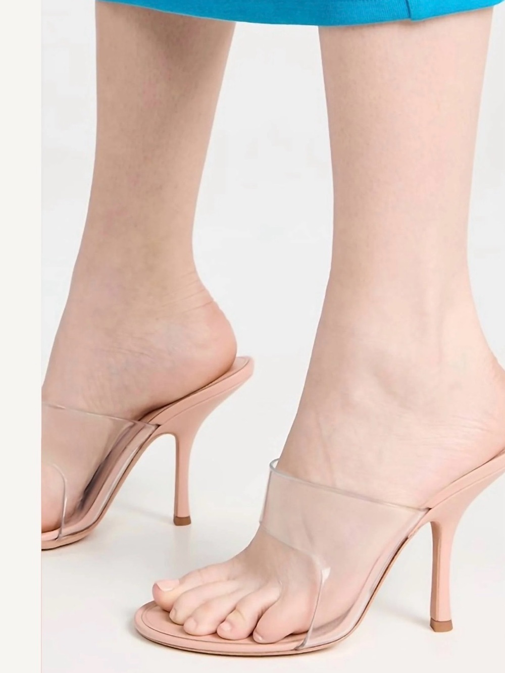 Alexander Wang Blush Pink PVC-Trim Stiletto Slide